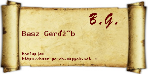 Basz Geréb névjegykártya